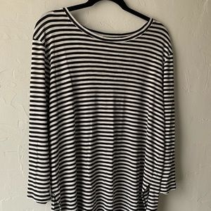 Oversized striped tee (great for layering)